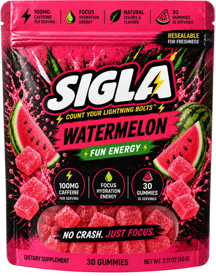 Caffeine Energy Gummies – Watermelon Flavor
